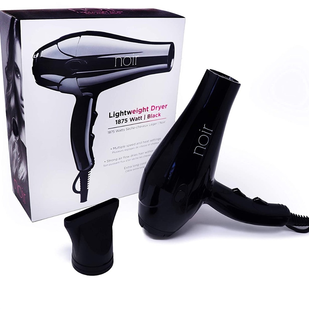 Noir Lightweight 1875W Salon Quality Hair Dryer